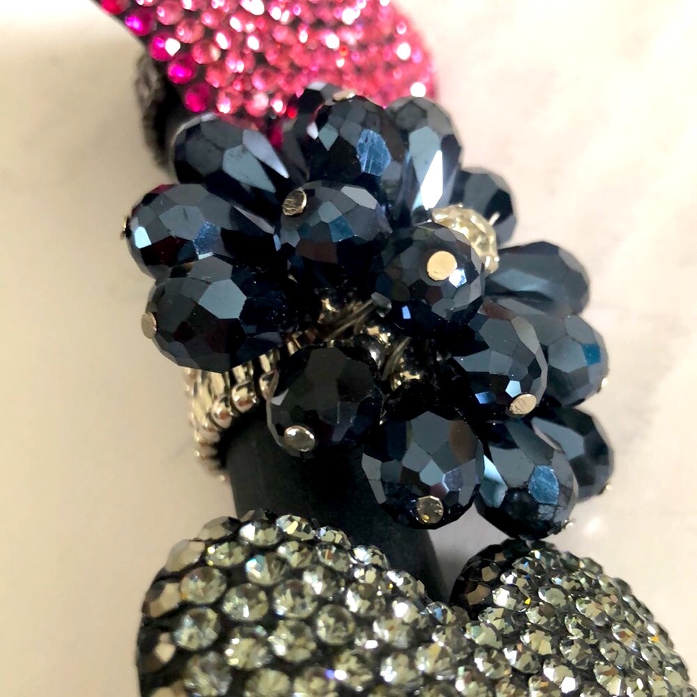 Cocktail Ring Bundle Heart ❤️ & Onyx Daisy 🌸